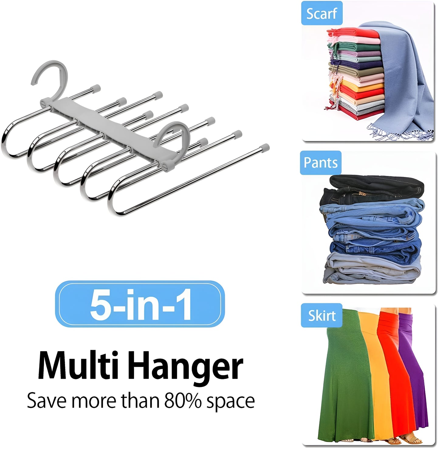 Five layer Pant Hanger 5 in 1 Hanger