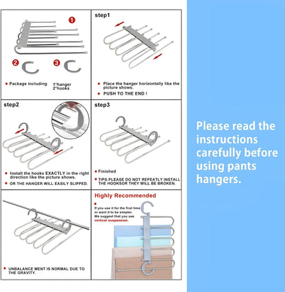 Five layer Pant Hanger 5 in 1 Hanger